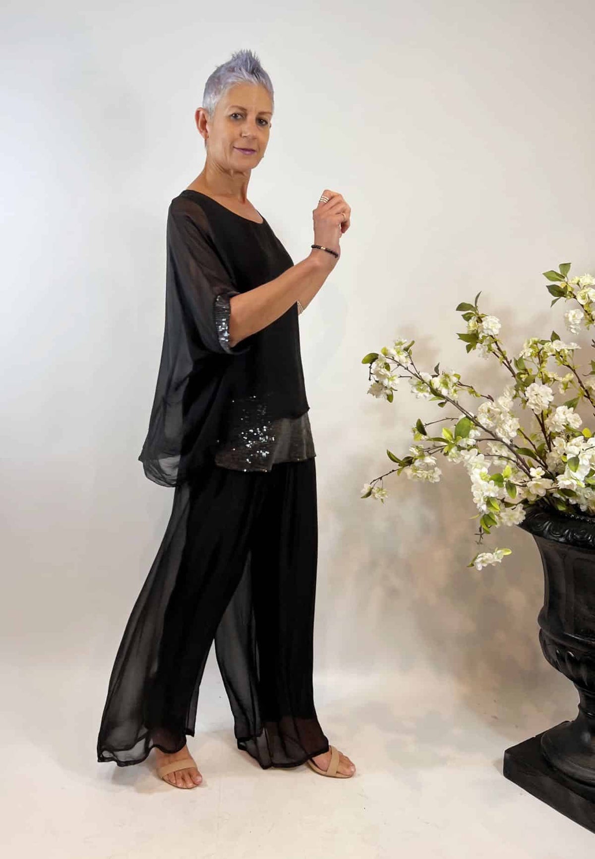 Silk Blend Pants