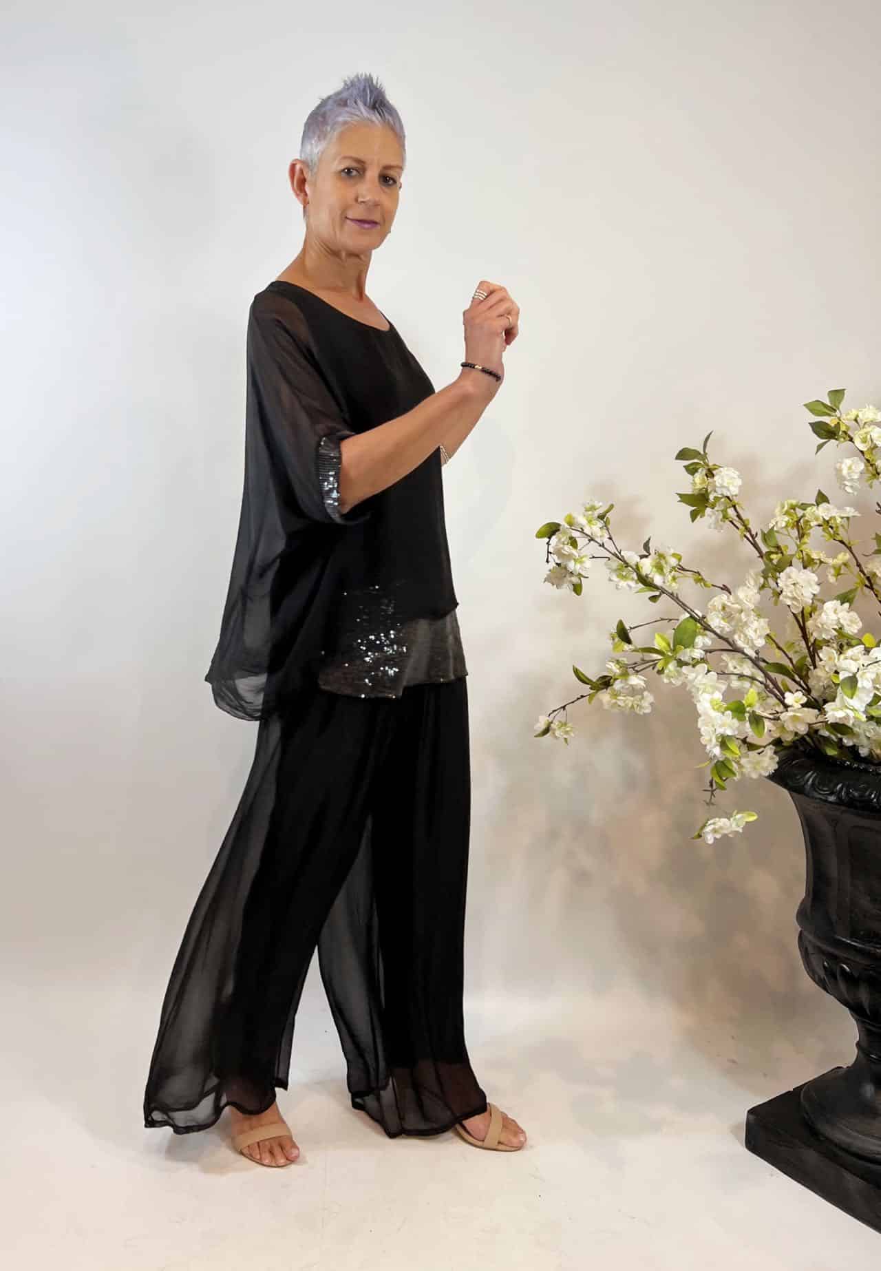 Silk Blend Pants