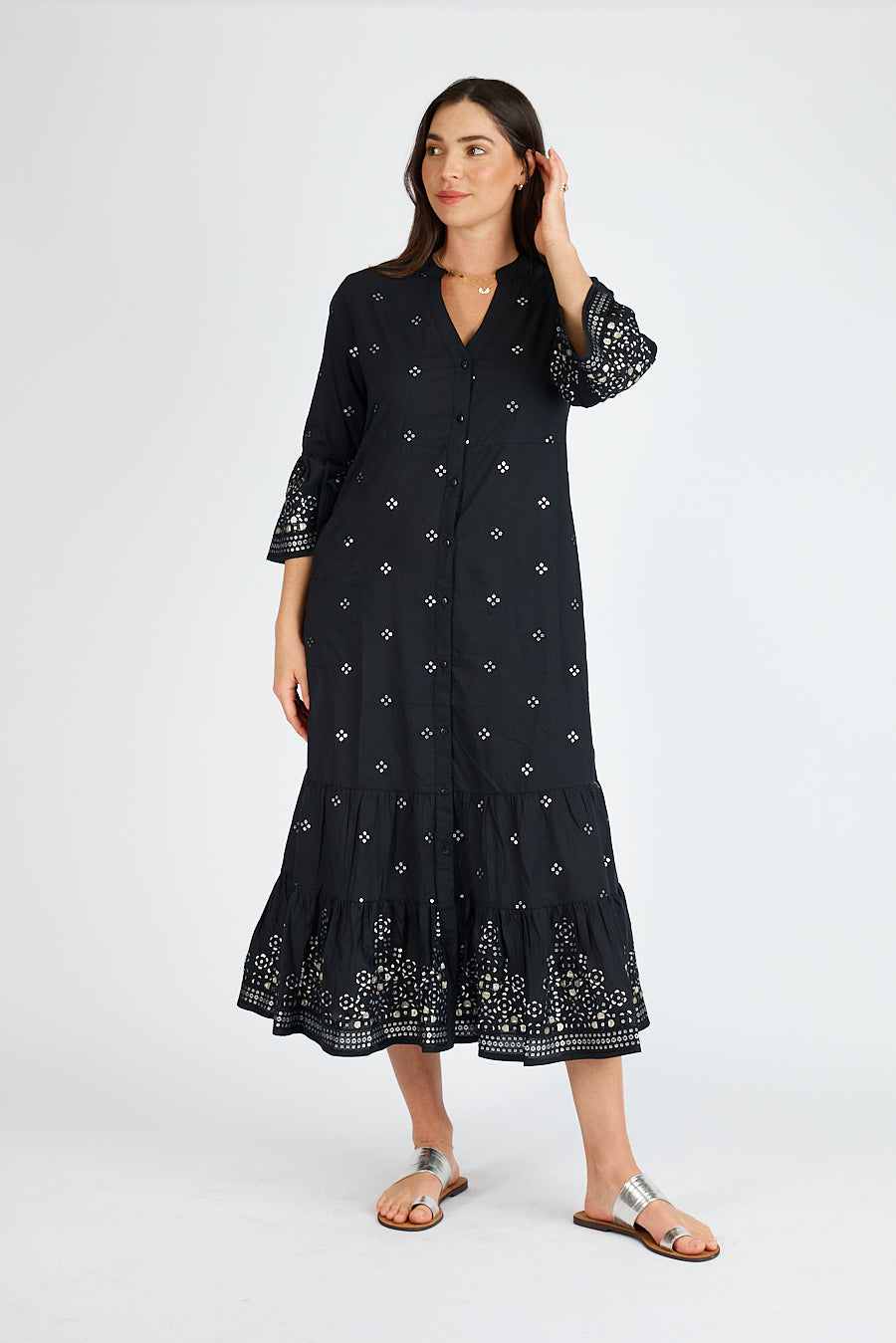 Madden Buttoned Midi Dress