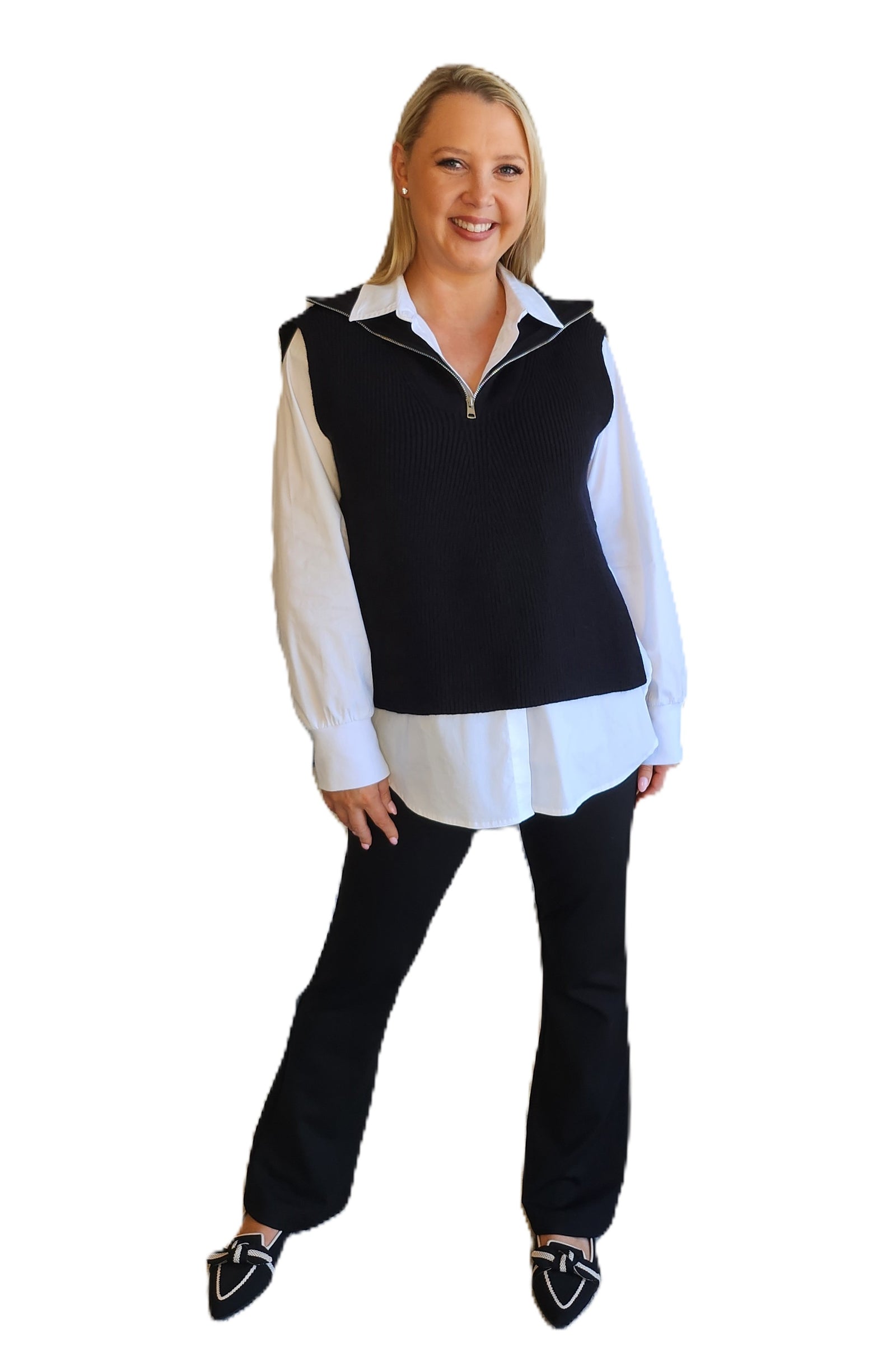 Tribeca Side Button Knit Vest