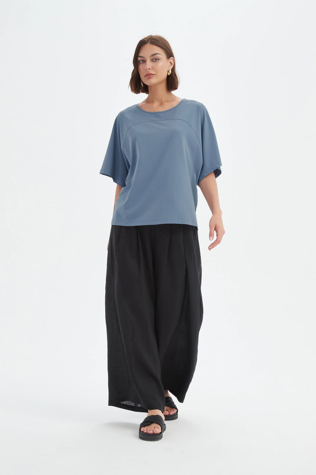 Wide Sleeve Yoke Tee