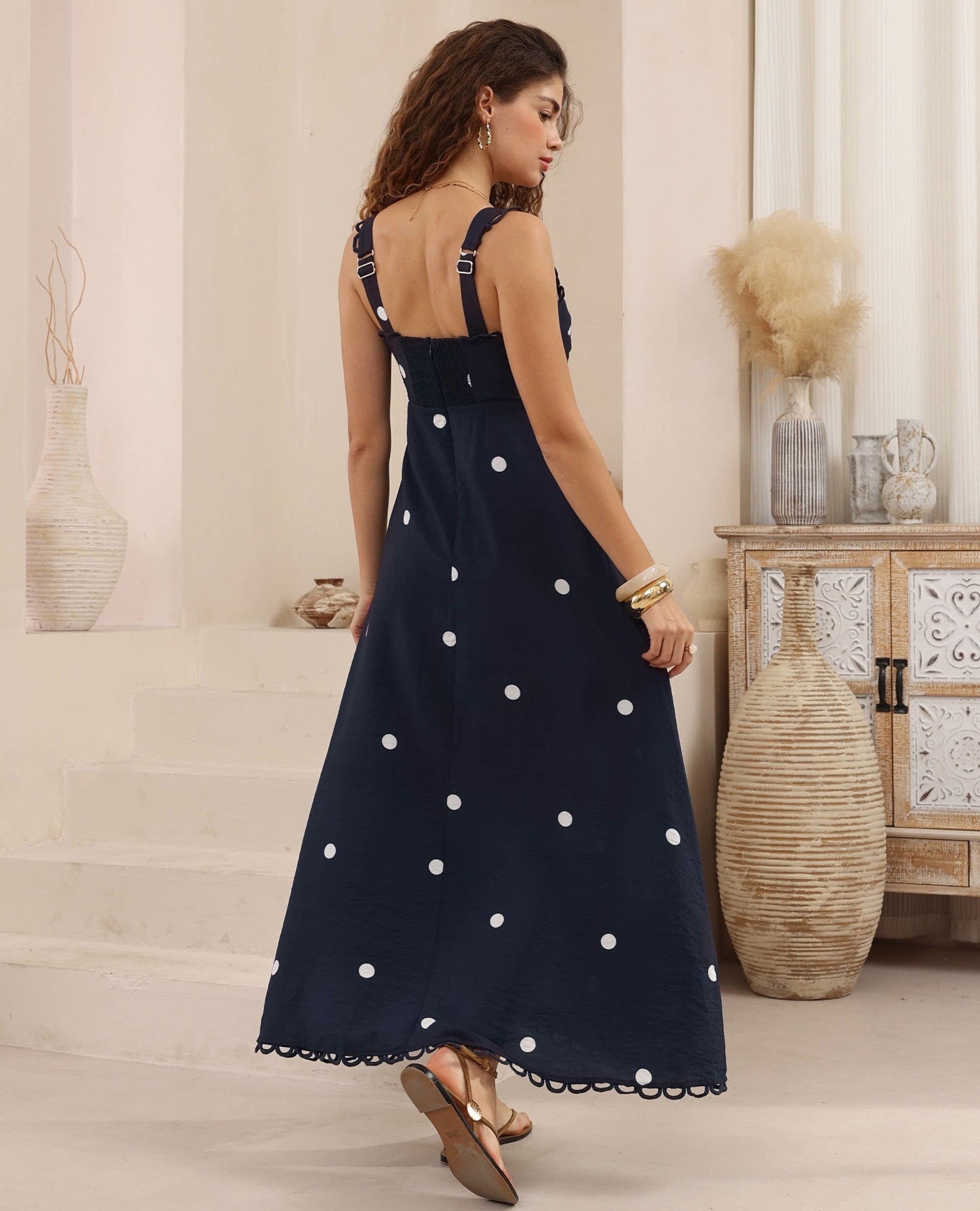 Polka Dot Maxi Dress