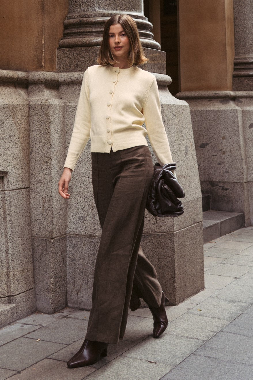 Camillia Front Seamed Linen Pants