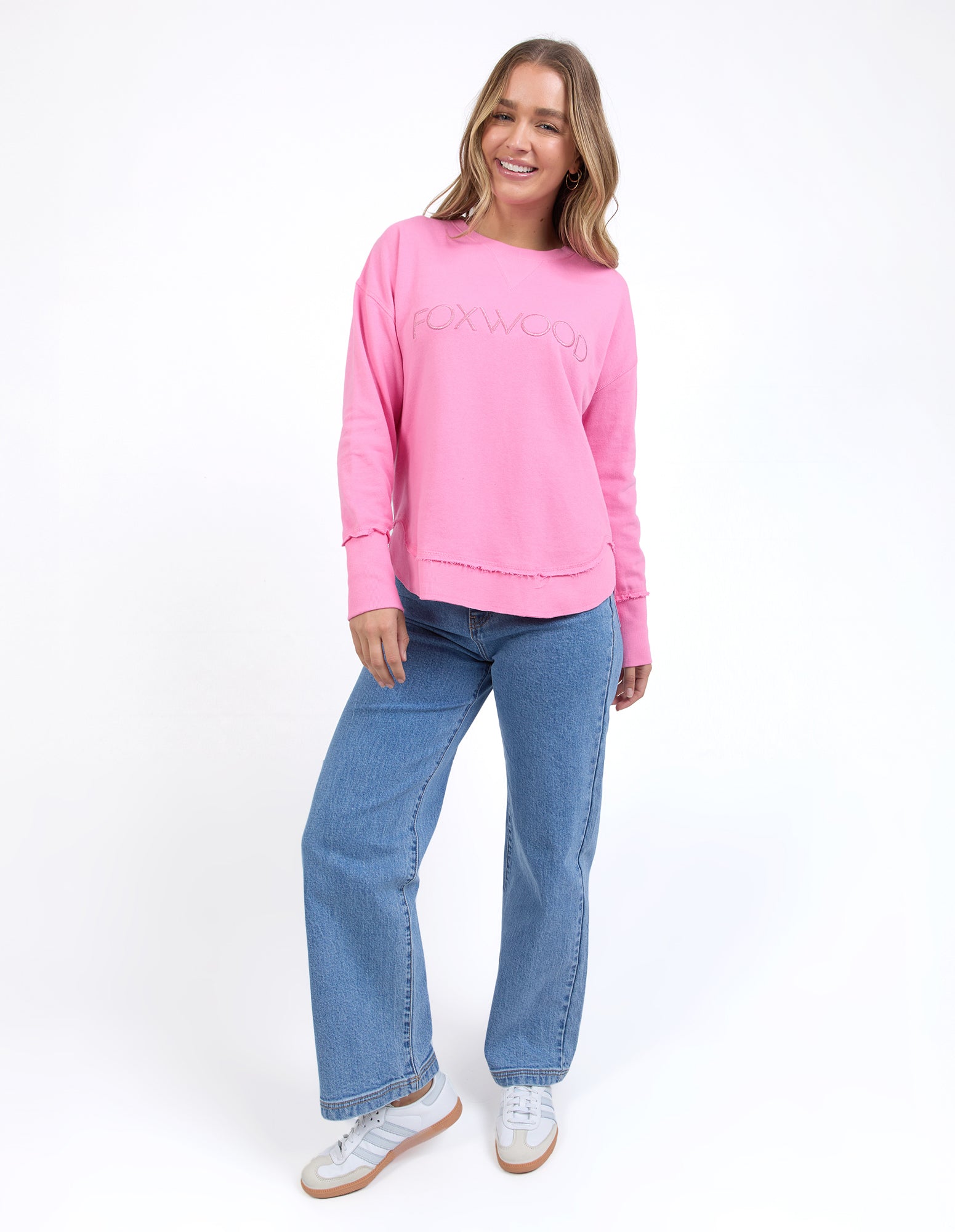 Simplified Metallic Crew Neck Jumper