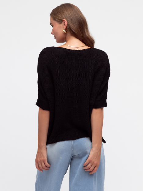 Relaxed V Neck Knit Top