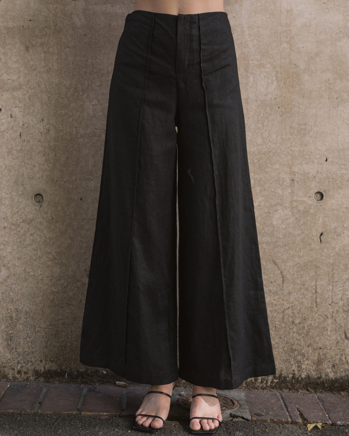 Camillia Front Seamed Linen Pants