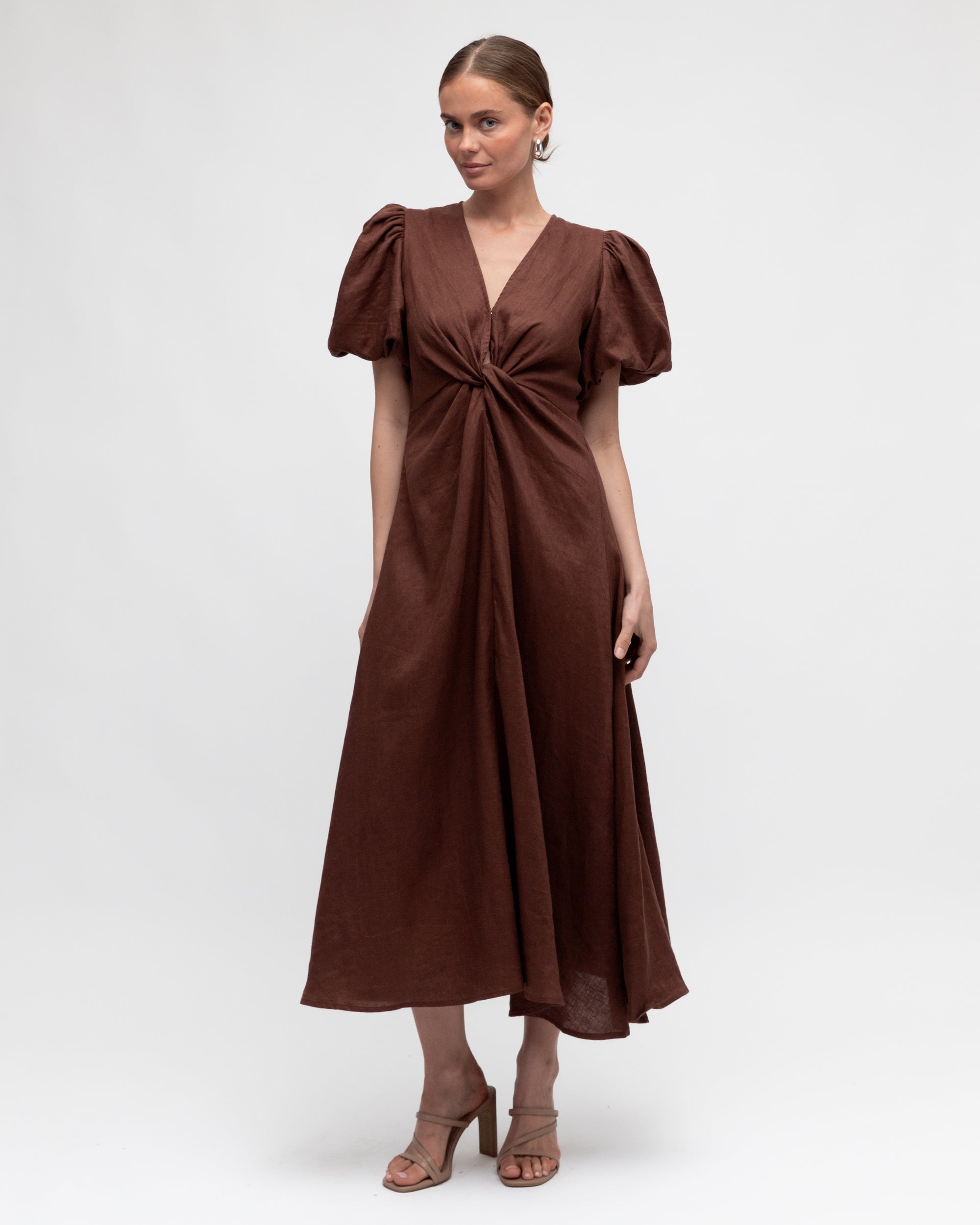 Chica Twist Knot Midi Dress