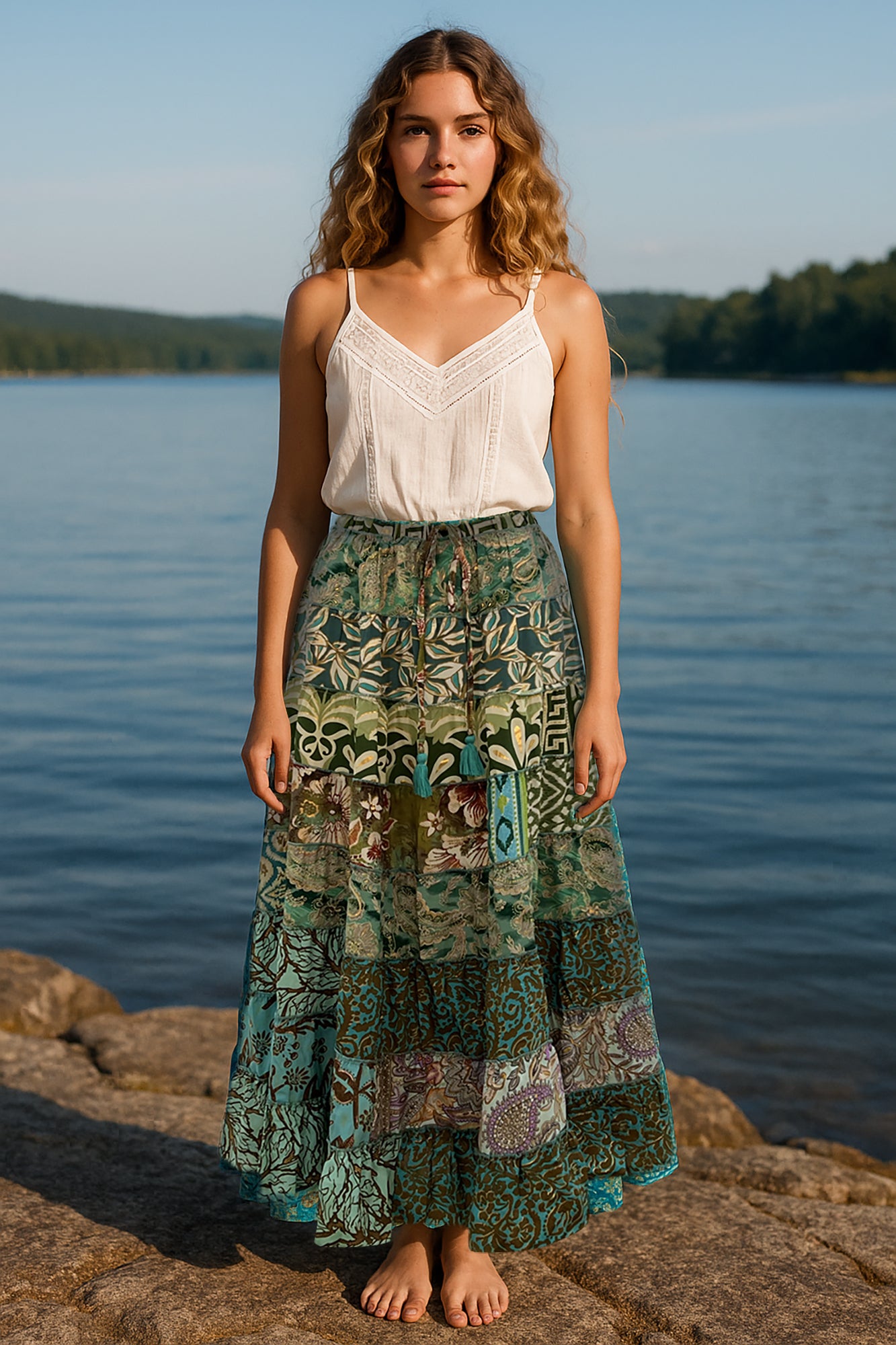 Stevie Silk Maxi Skirt