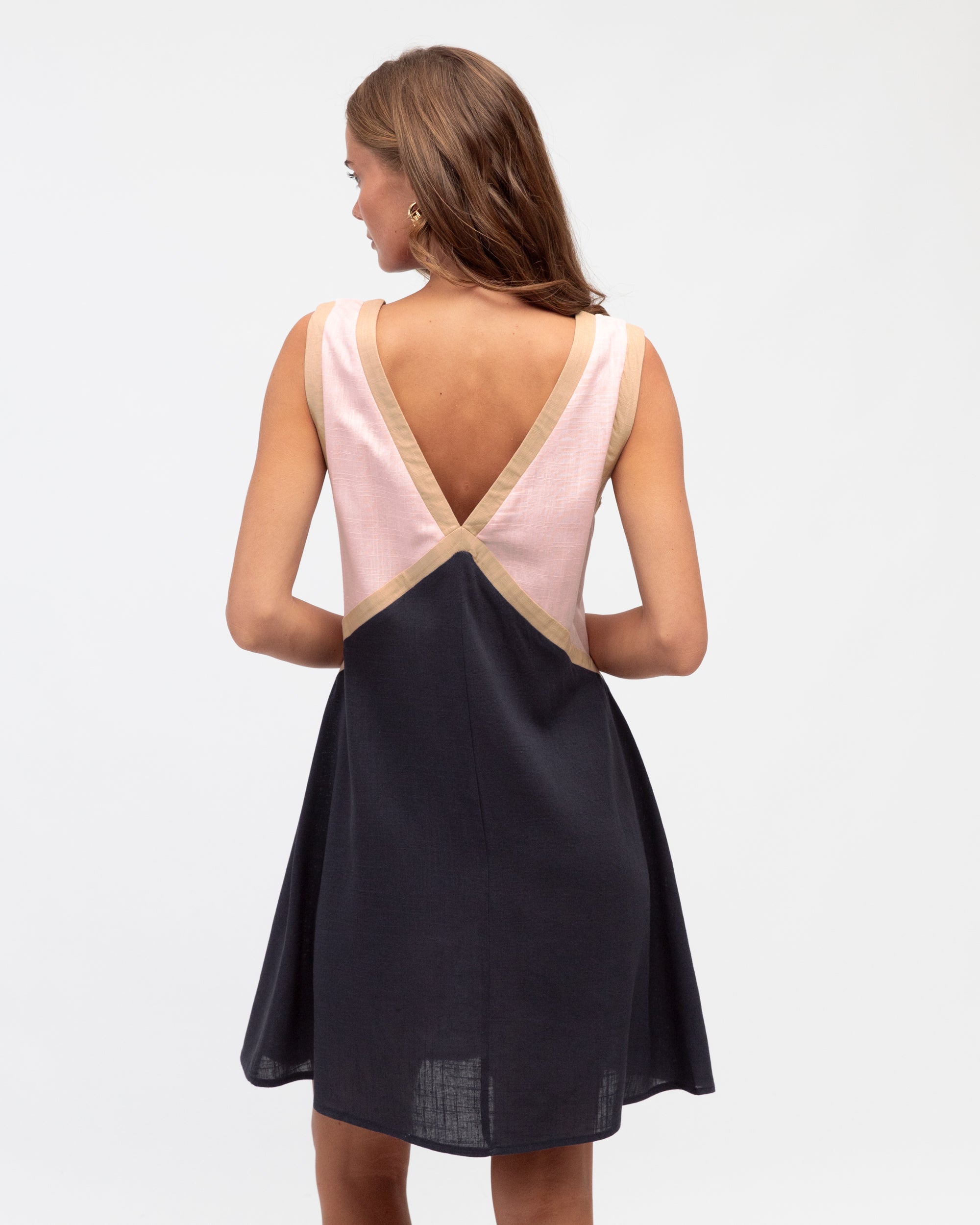 Contrast Split Mini Dress