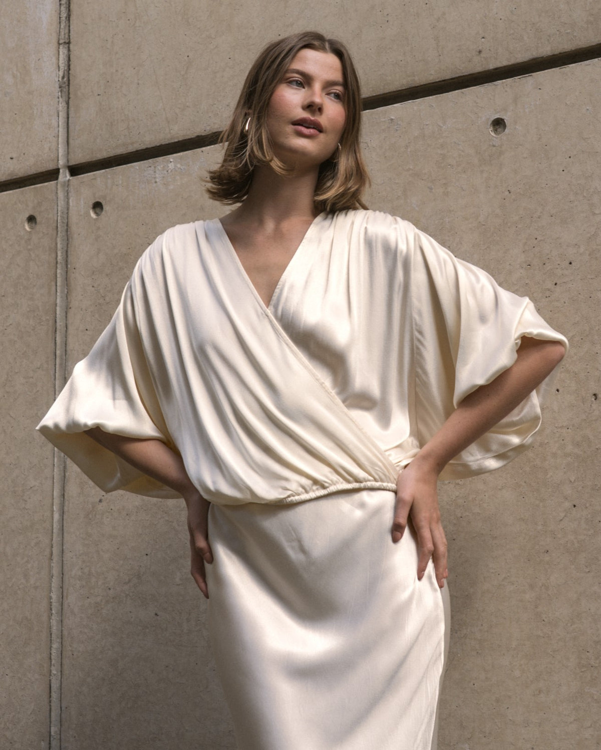 Hera Drape Satin Top