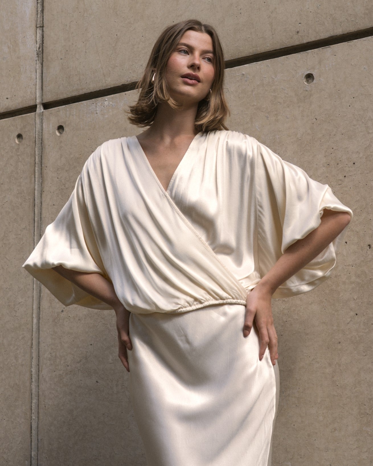 Hera Drape Satin Top