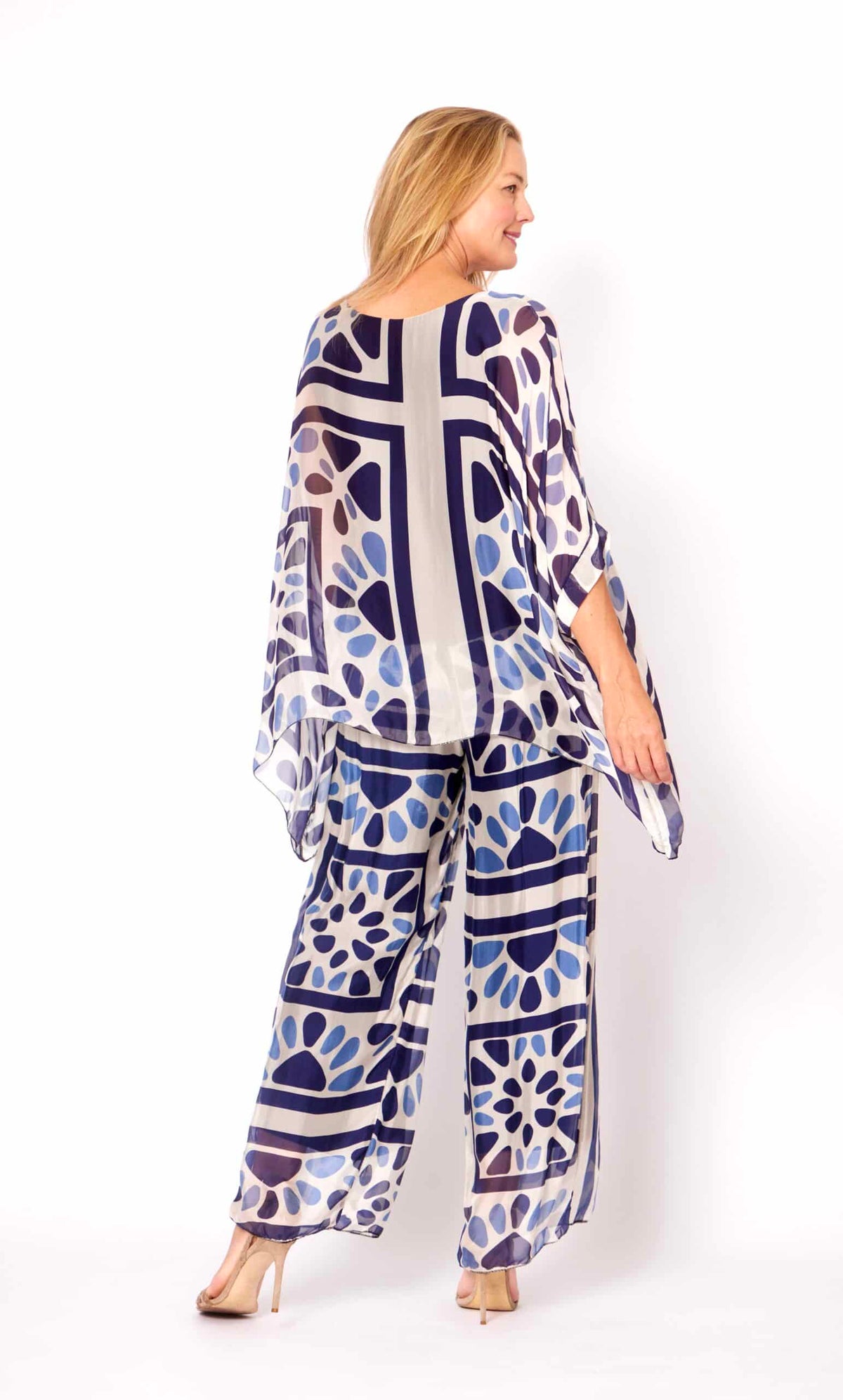 Kaftan Top Abstract Print