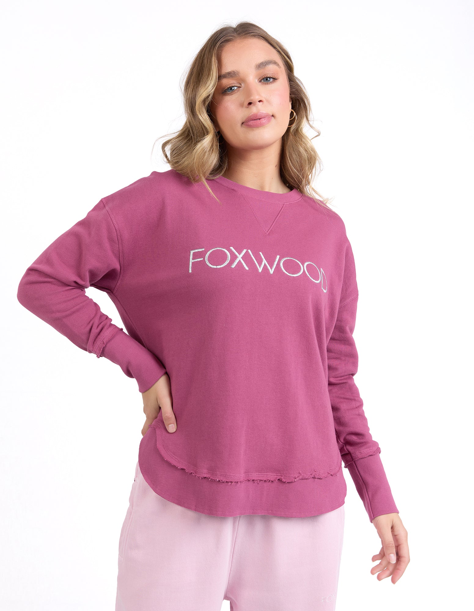 Simplified Metallic Crew Neck Jumper
