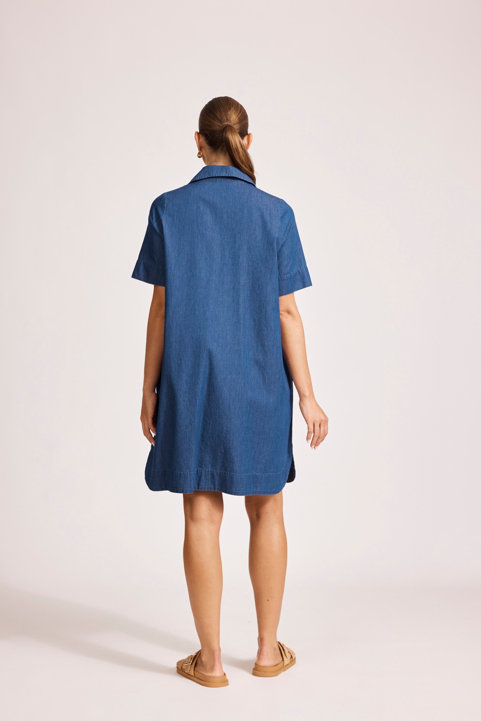 Melenia Denim Shirt Dress
