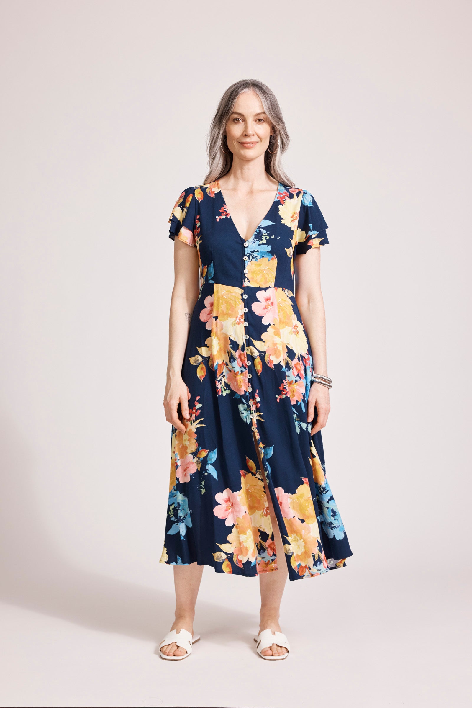 Parisio Button Midi Dress