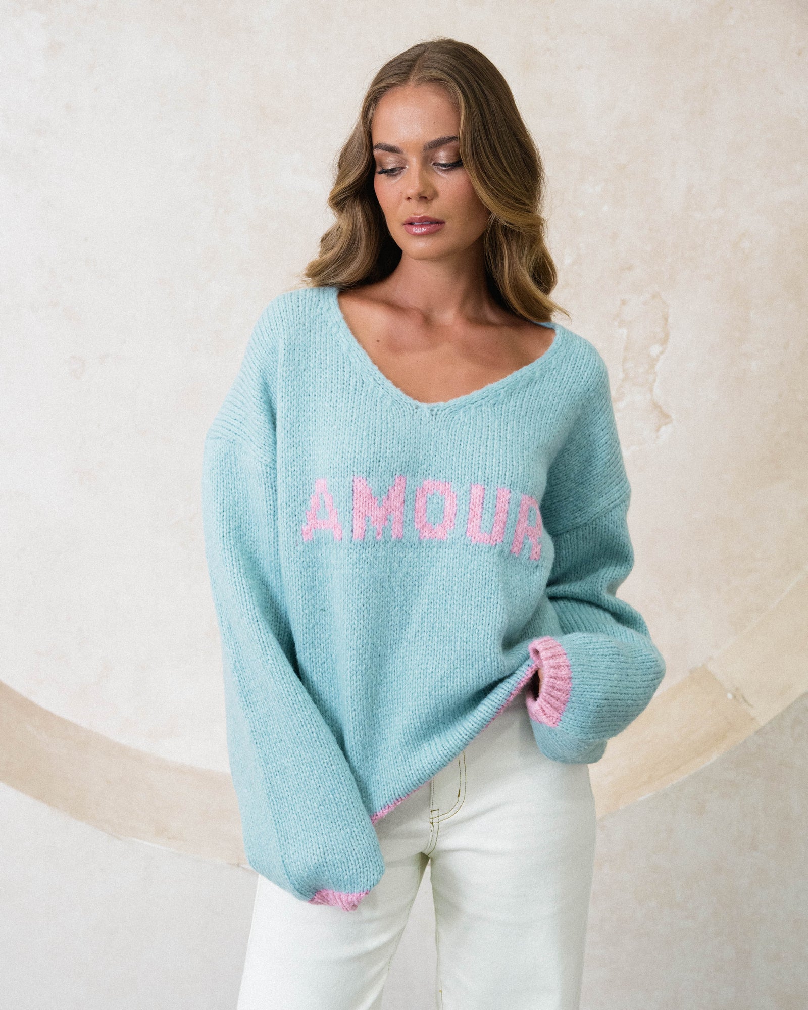 Amore V-Neck Knit Top