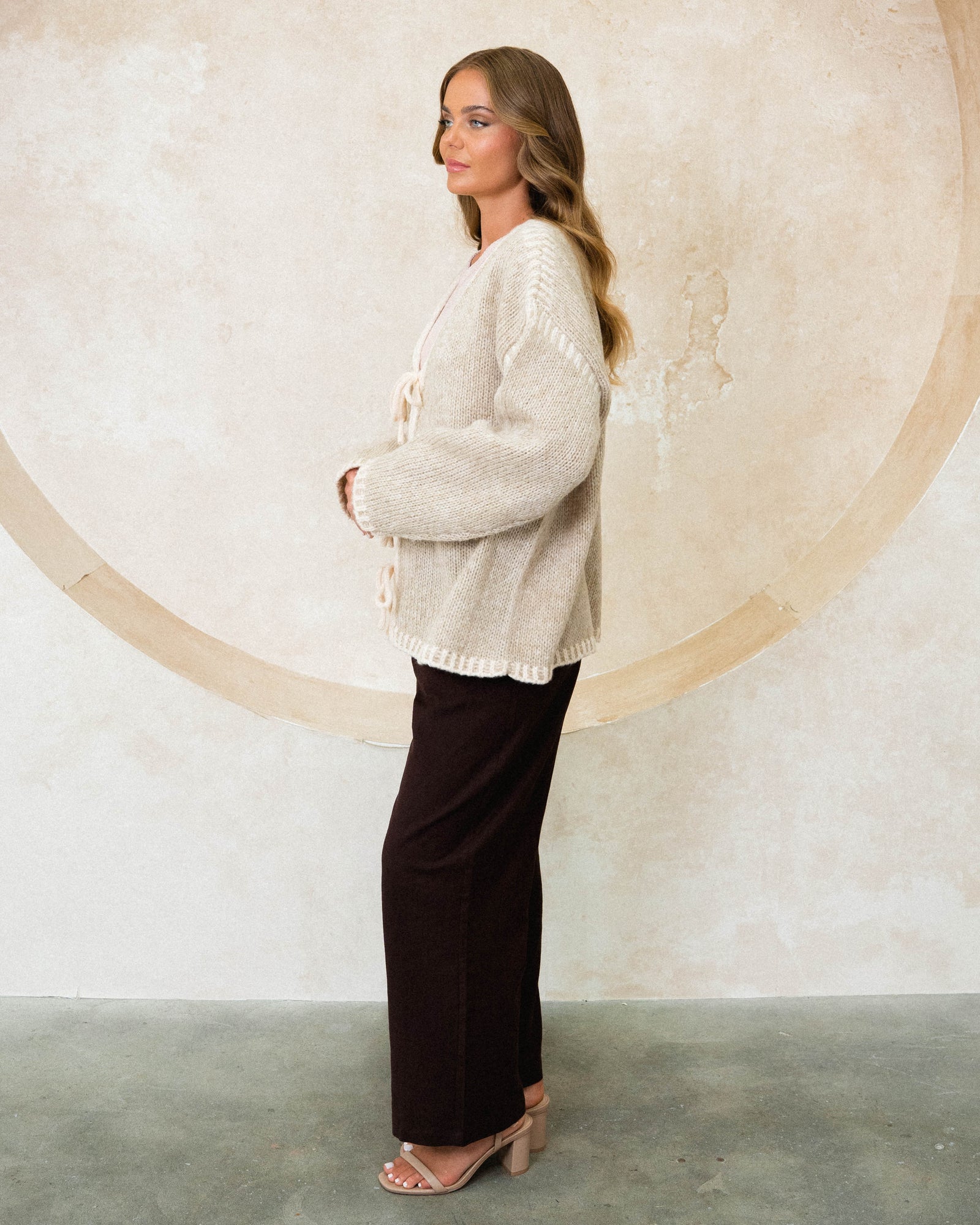 Tie Front Knit Cardigan