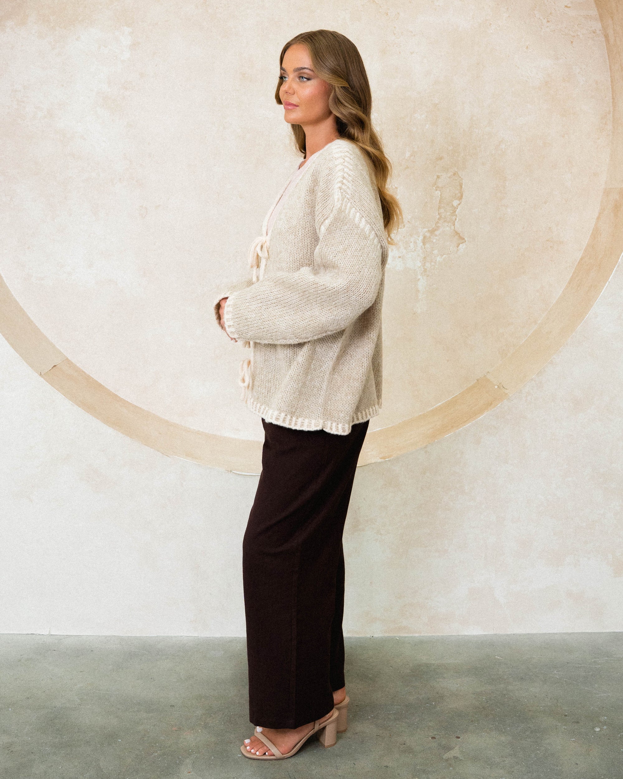 Tie Front Knit Cardigan