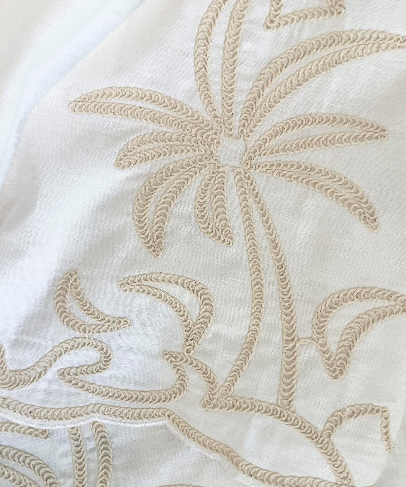 Palm Embroidered Top