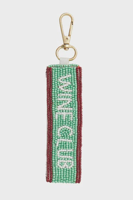 Wine Club Beaded Keyring