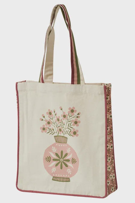 Floral Cotton Tote