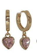 Heart Huggie Earrings