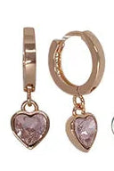 Heart Huggie Earrings