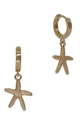 Starfish Huggie Earrings