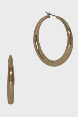 Graduated Metal Hoop Earrings