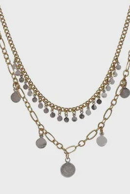 Multi Disc Layered Necklace