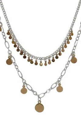 Multi Disc Layered Necklace
