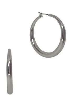 Graduated Metal Hoop Earrings