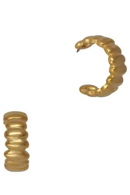 Ribbed Hoop Earrings