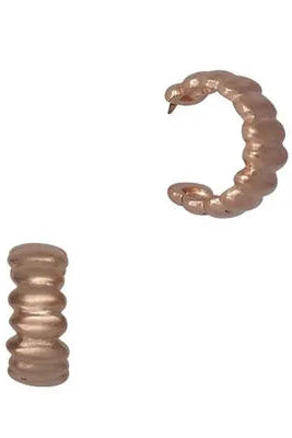 Ribbed Hoop Earrings