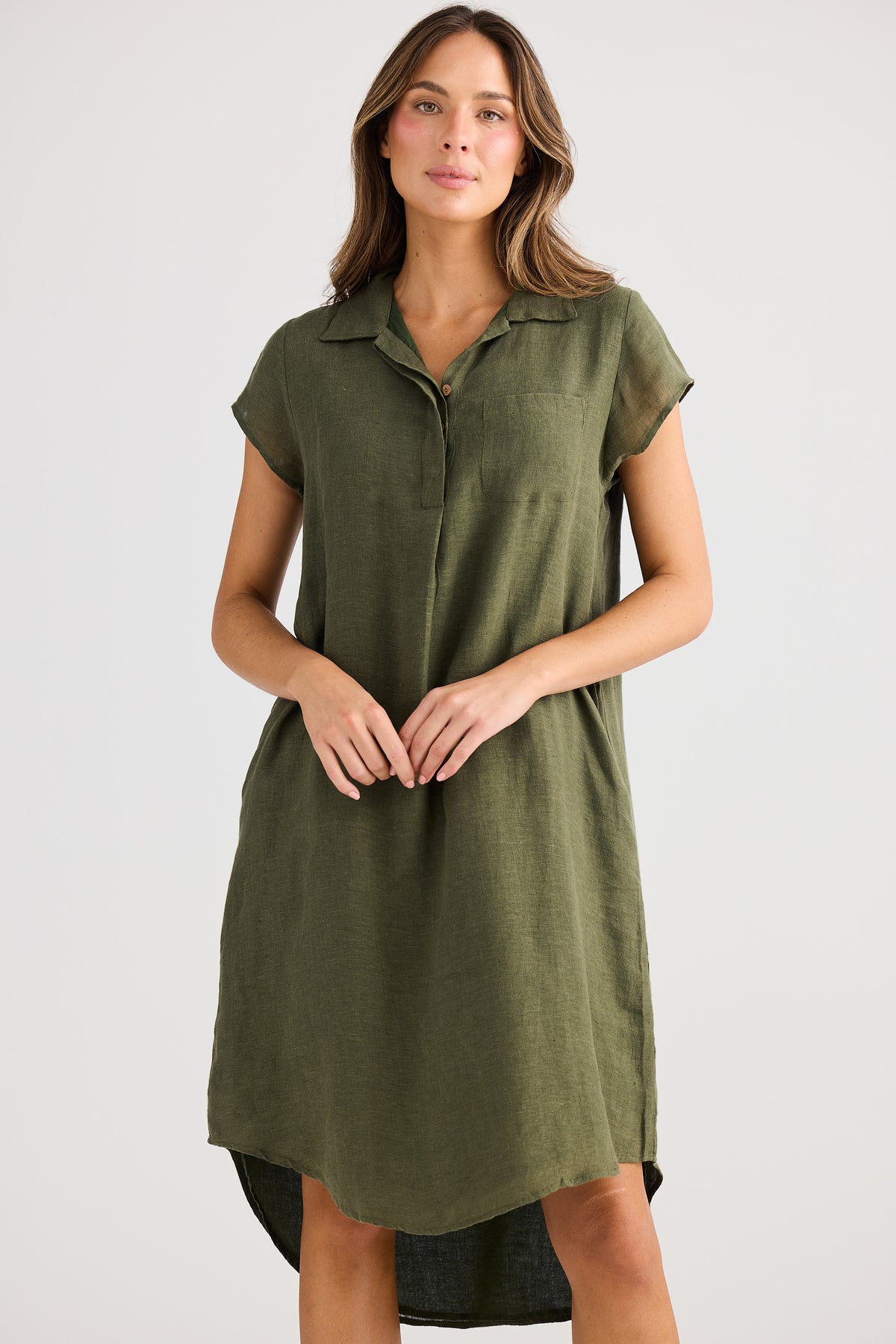 Ahoy Linen Tunic Dress