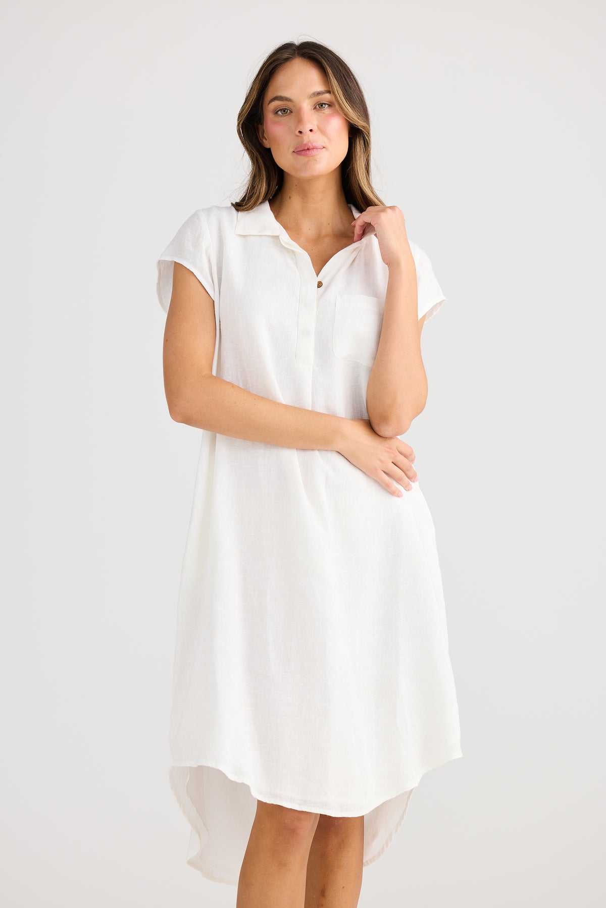 Ahoy Linen Tunic Dress