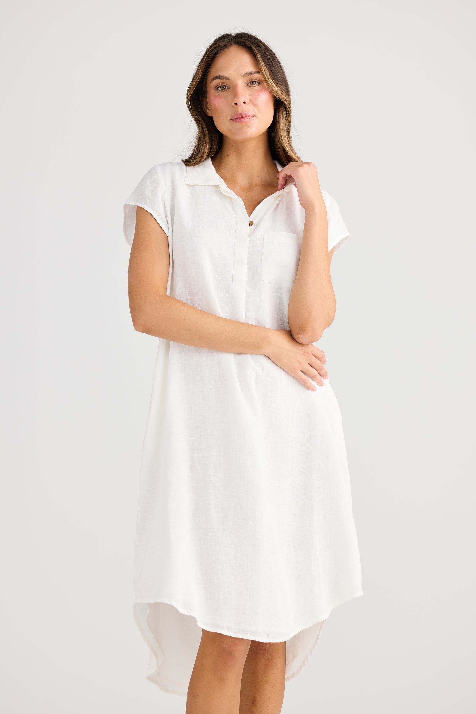 Ahoy Linen Tunic Dress