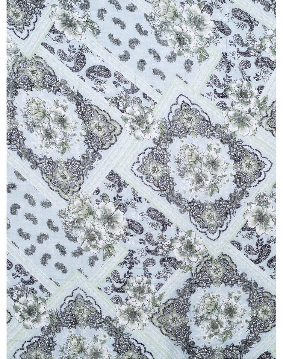 Floral Border Scarf