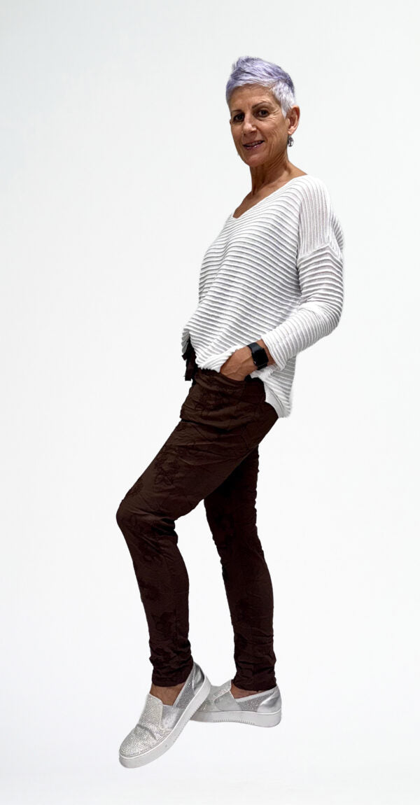 Floral Embroidered Pants