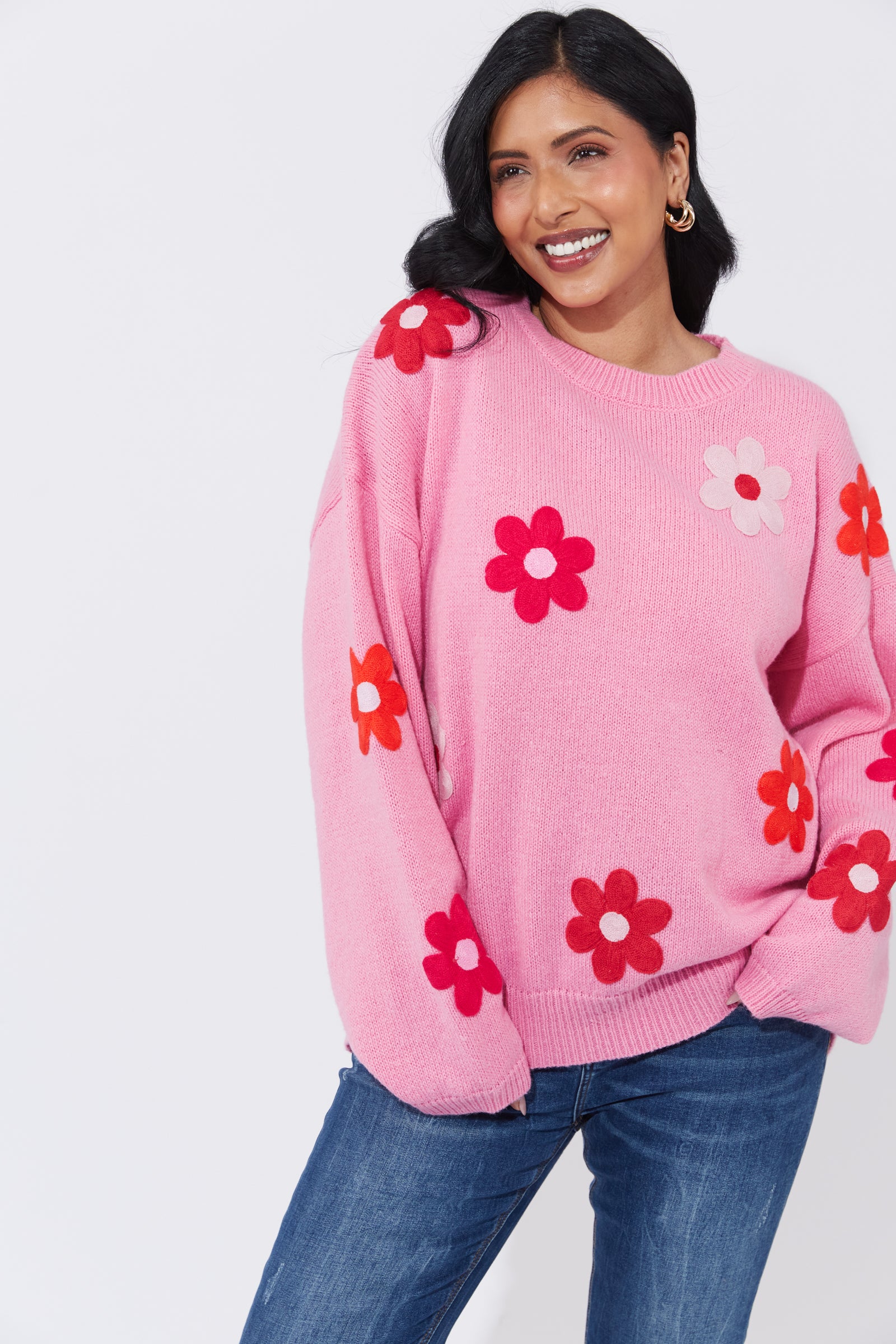 Delphi Flower Knit Jumper