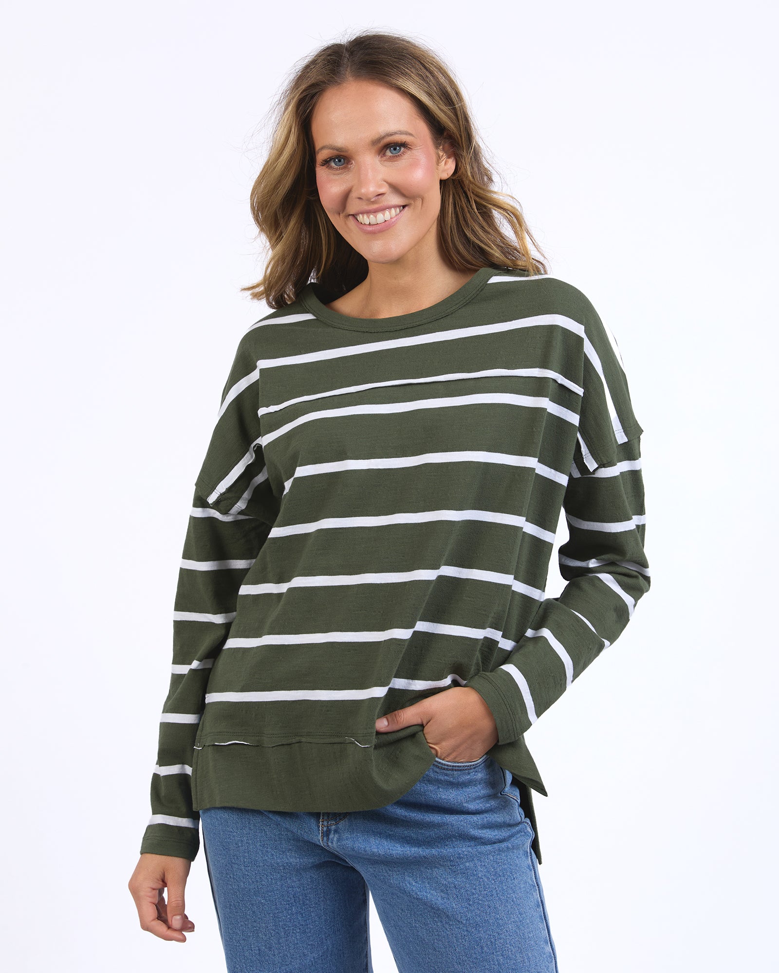 Jayne Striped Throw on Top