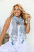 Floral Scarf w Tassels
