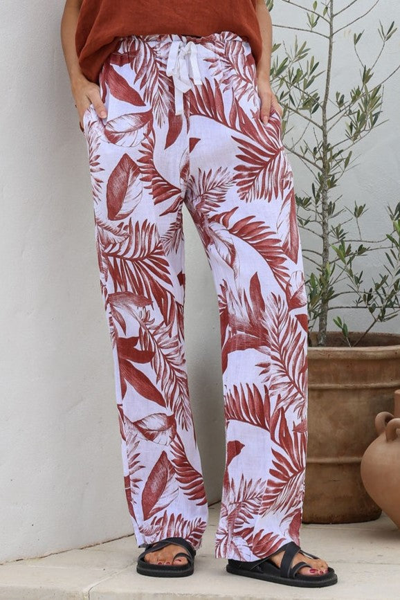 Gelso Linen Pants – Caramel Leaf