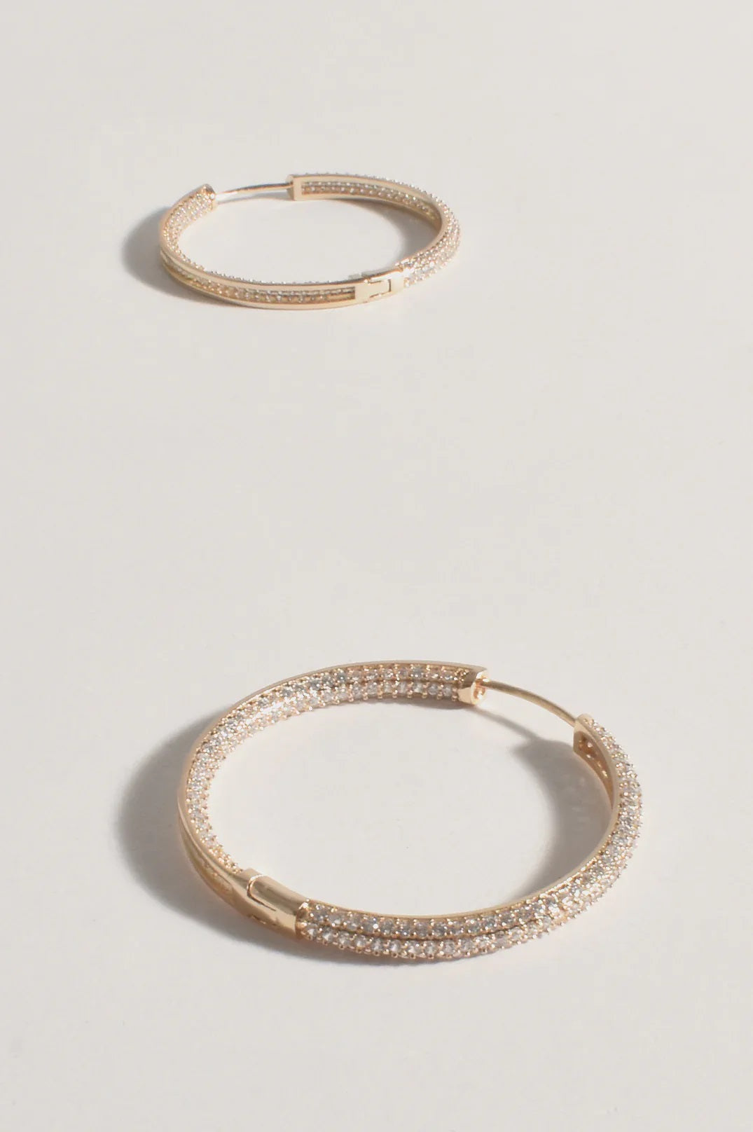 Ezra Diamante Encrusted Bling Hoops