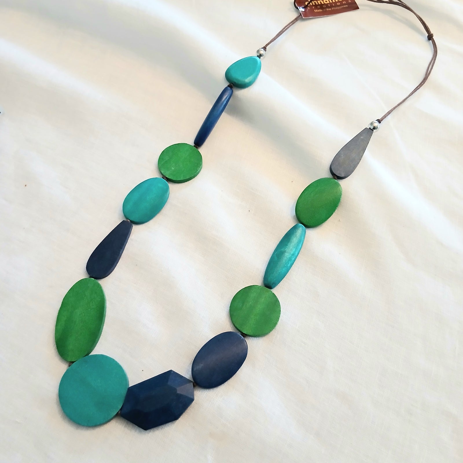 Wood Bead Rope Necklace