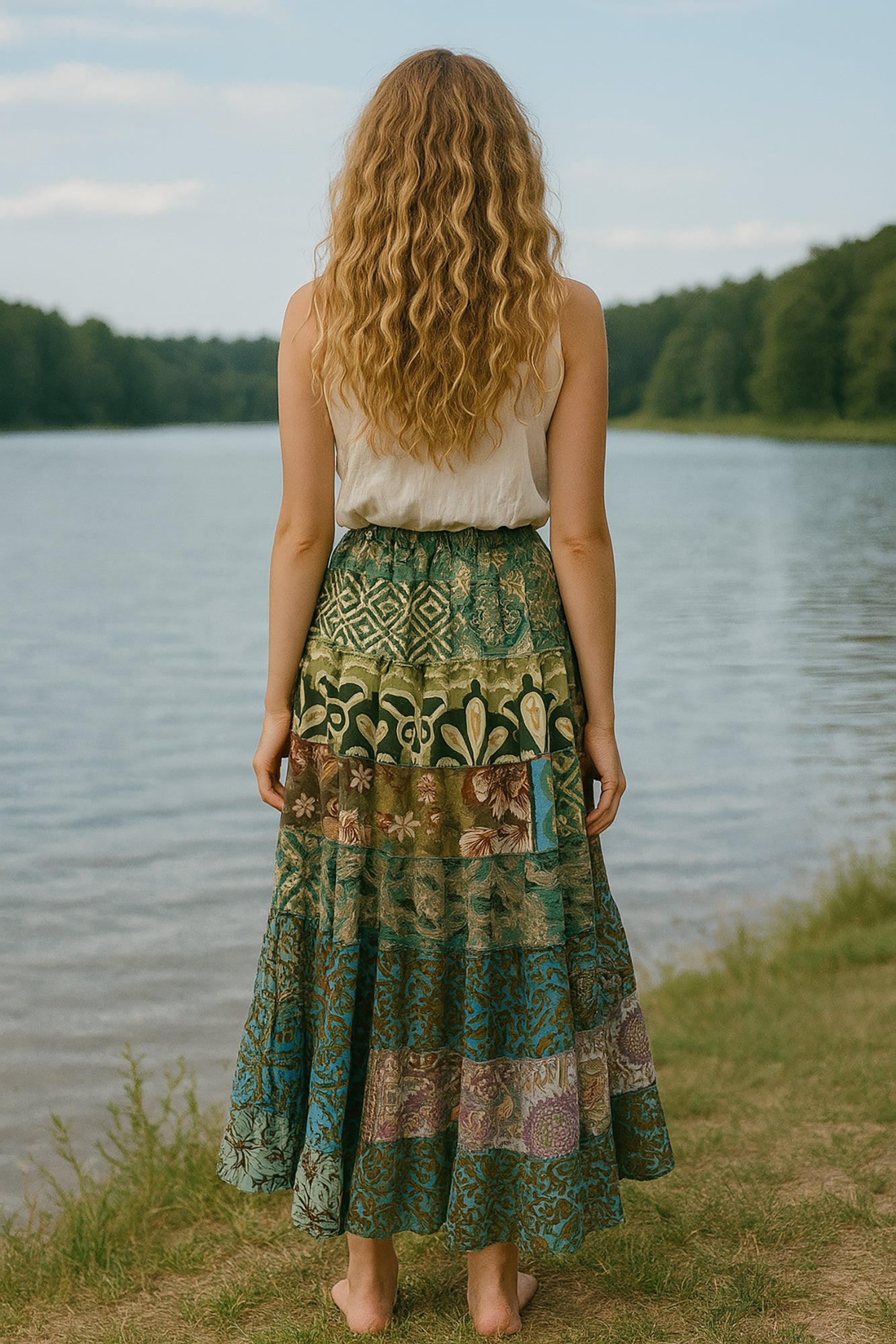 Stevie Silk Maxi Skirt