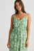 Talisman Oasis Midi Dress in Apple Blossom Green and White flowers.