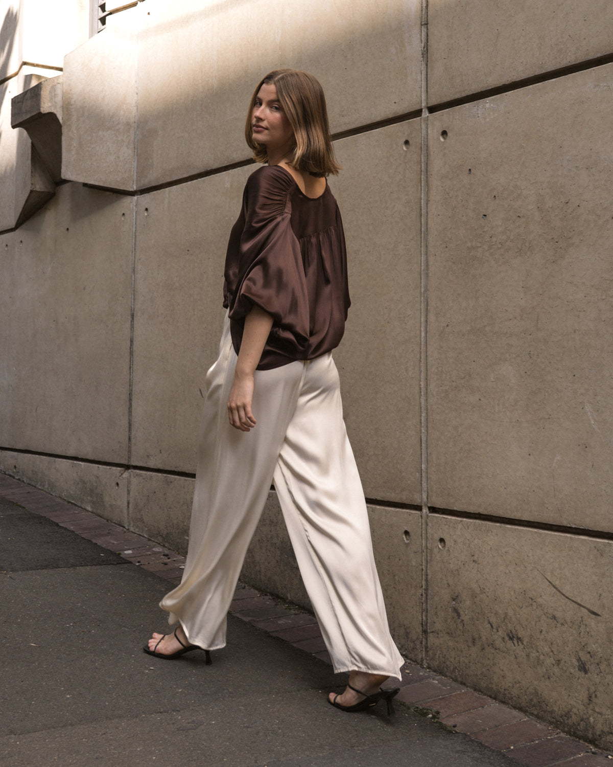 Hera Drape Satin Top