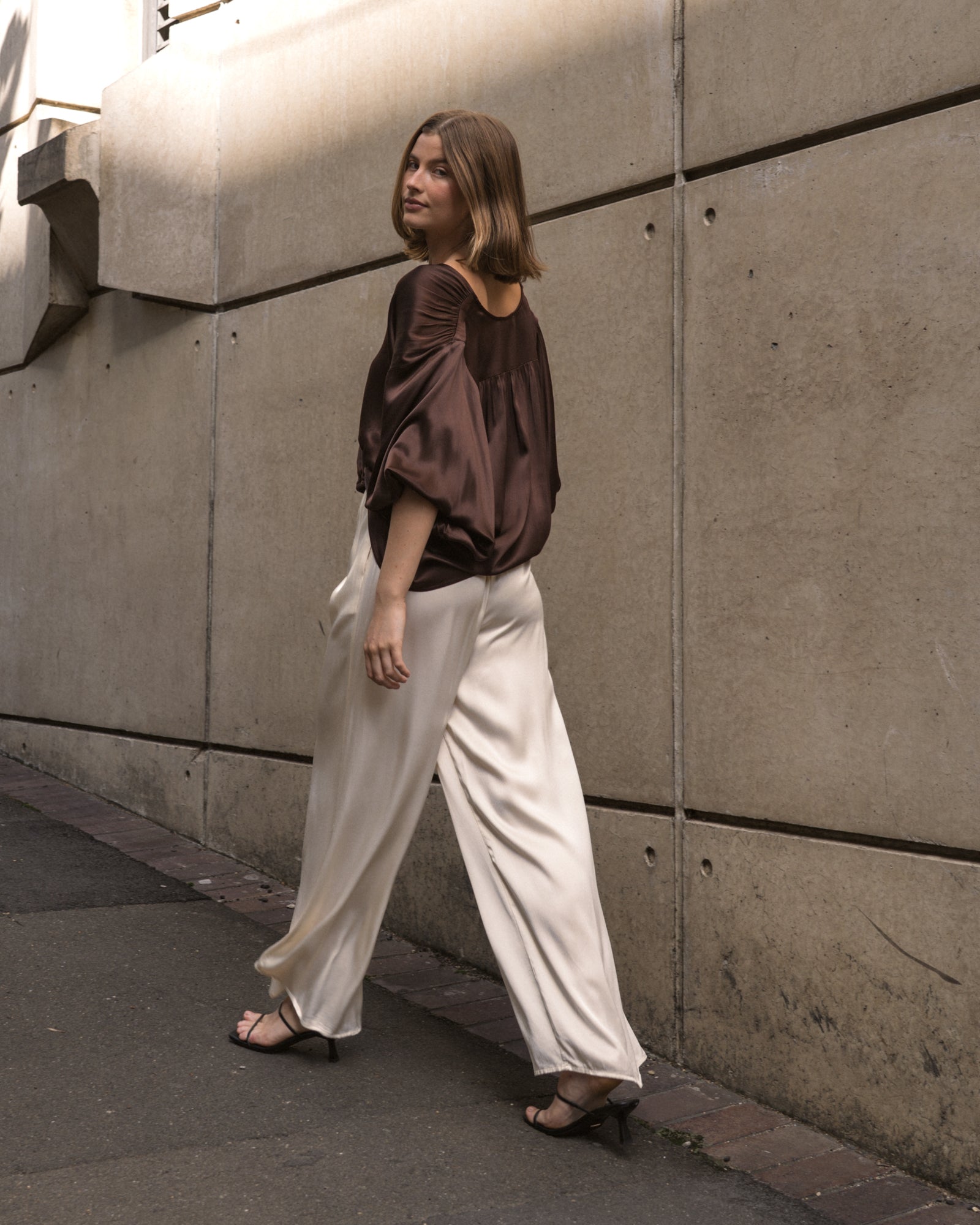 Hera Drape Satin Top