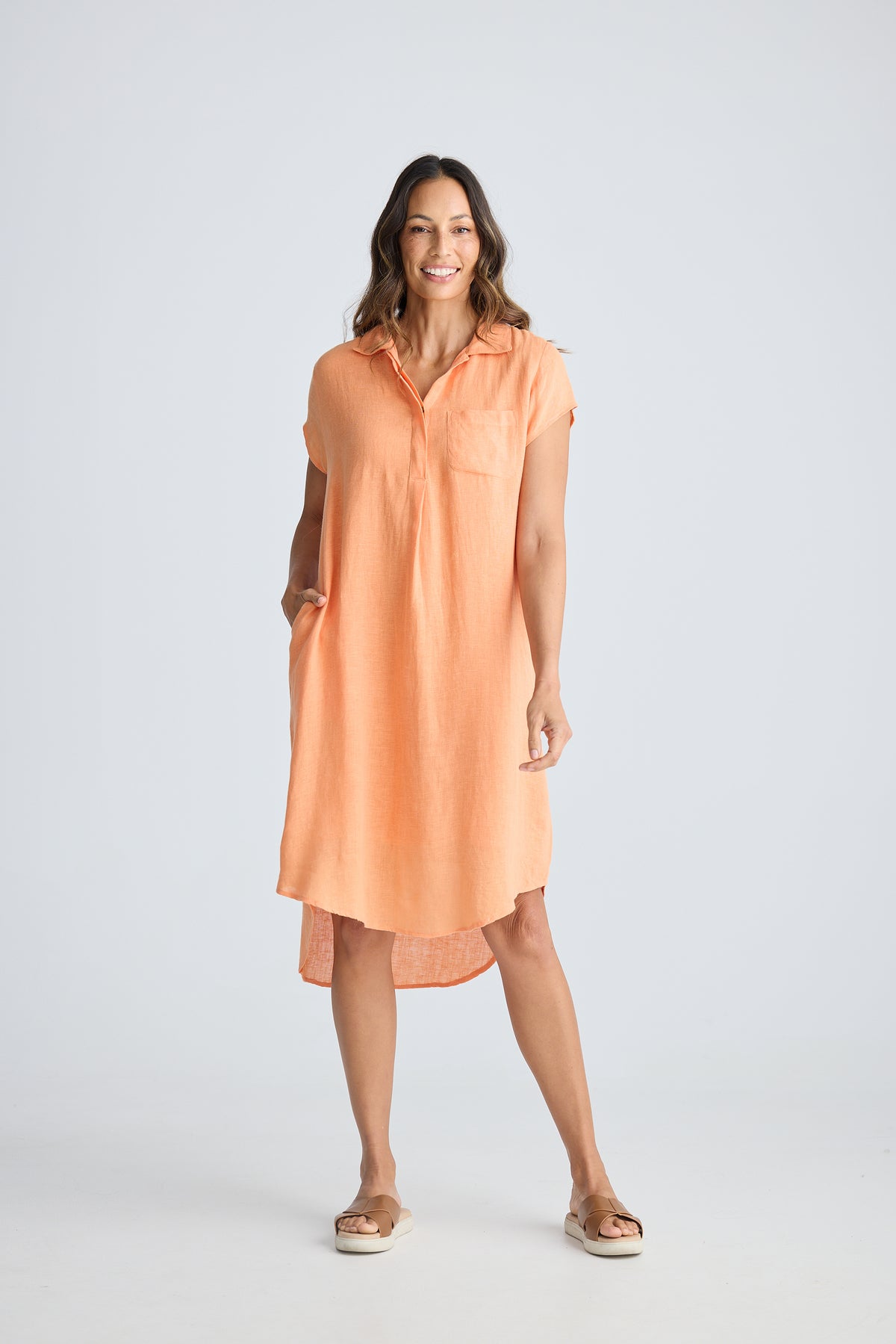 Ahoy Linen Tunic Dress